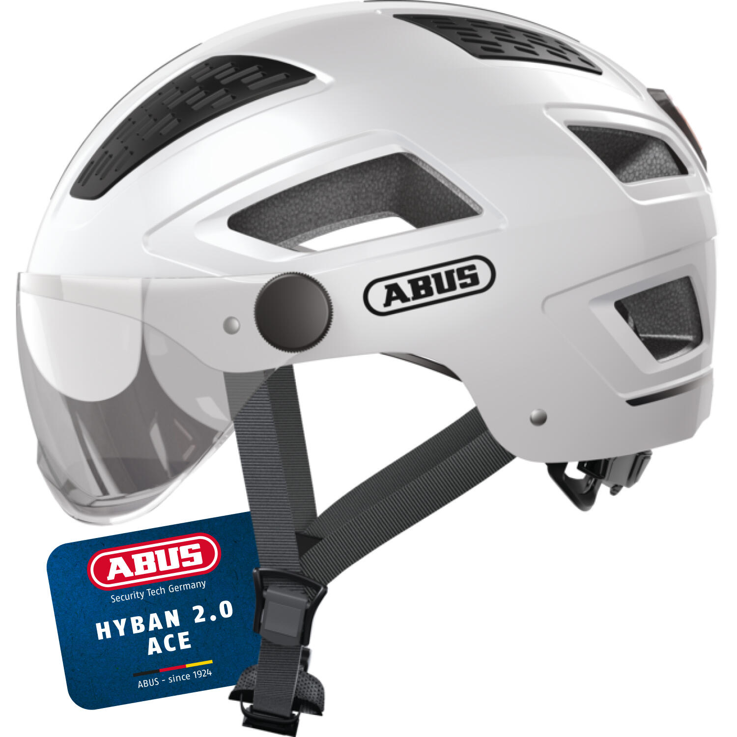 Abus Hyban 2.0 Ace Kask, polar white L 56-61cm 2020 Kaski miejskie i trekkingowe