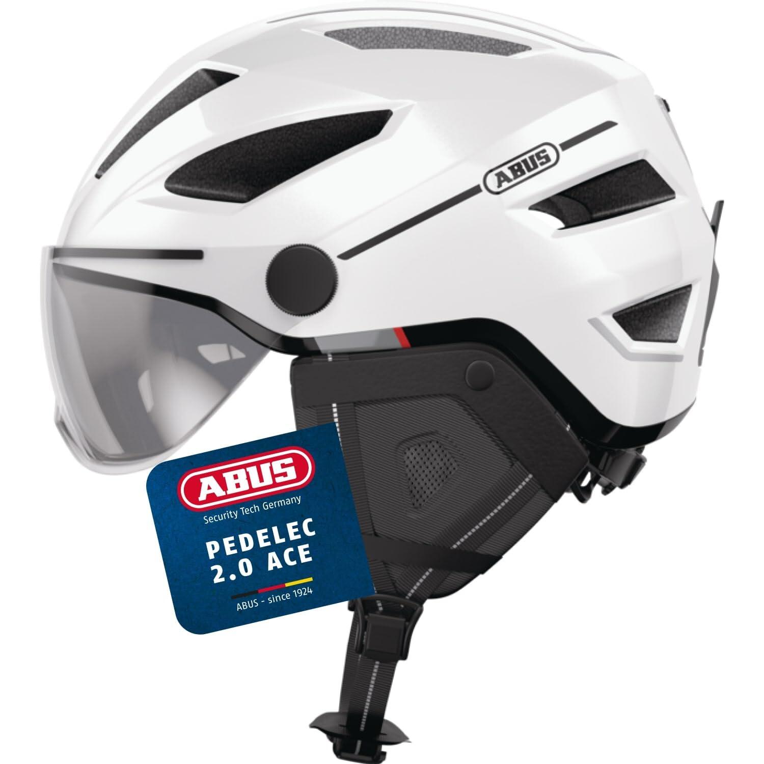 ABUS Pedelec 2.0 ACE Kask rowerowy, biały M | 52-57cm 2022 Kaski miejskie i trekkingowe