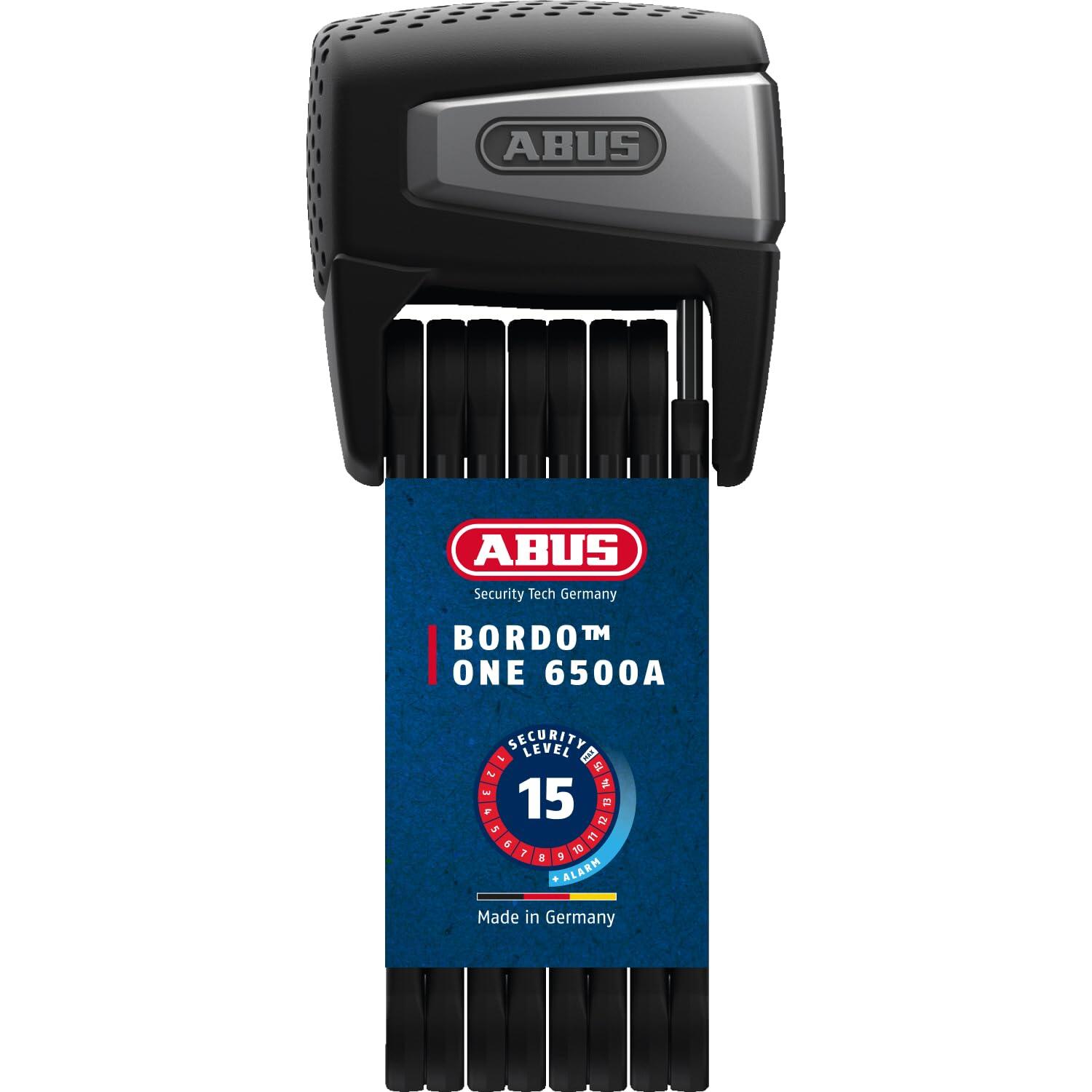 Abus Bordo 6500A/110 SH RC SmartX Folding Lock, czarny 2022 Zabezpieczenia rowerowe
