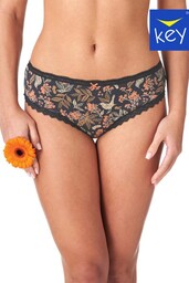 Figi damskie midi bikini (2 pack) z wzorzystym i gładkim tyłem LPC 785