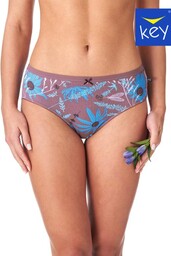 Figi damskie (2 pack) z wygodną gumką kwiatowe wzory LPC 538