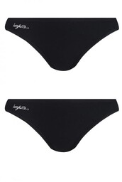 Czarne niskie figi damskie (2 pack) LPR 010