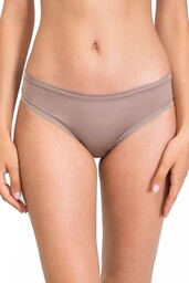 Figi damskie klasyczne z miękkiej gładkiej mikrofibry 1555 Fantastic Dark Beige Sielei