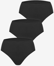Figi damskie bawełniane (3pack) klasyczne o pełnym kroju czarne K2131 Kappa