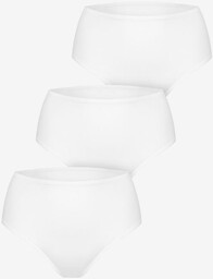 Figi damskie bawełniane (3pack) klasyczne o pełnym kroju białe K2131 Kappa