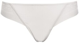 Figi damskie typu brazyliany z elastycznego tiulu i mikrofibry 2507 Flower White Sielei