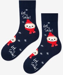 Skarpetki męskie z motywem świątecznego leniwca w czapce Santa Sloth Marilyn