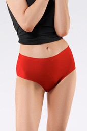 Figi damskie brazyliany z wysokim stanem czerwone Simple Brasil Maxi Julimex