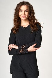 Ciepła koszulka damska z koronką Hot Touch LVD 729 4