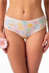 Figi damskie o klasycznym kroju (2 pack) midi bikini z koronką na pośladkach LPC 559 Key