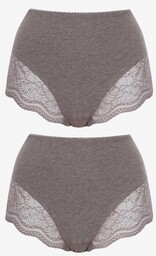 Majtki damskie (2 pack) maxi bikini z koronką LPF 111 Key
