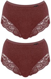 Damskie termiczne figi (2 pack) z wyższym stanem bordowe LPF 729