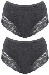 Termiczne figi damskie (2 pack) z wyższym stanem szare LPF 729