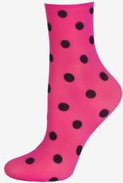 Rajstopowe cienkie skarpetki w grochy Forte Big Dots Marilyn