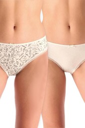 Figi damskie bawełniane (2pack) mini bikini z niskim stanem LPR 540 Key