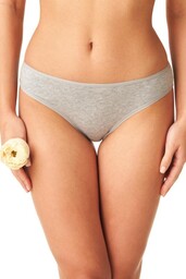 Beżowe figi damskie (2 pack) o niskim kroju szare LPR 010