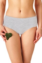 Gładkie figi damskie szare (2 pack) LPC 010