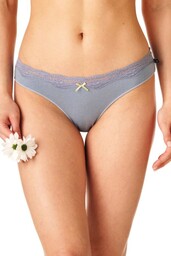 Figi damskie bawełniane (2 pack) o niskim kroju mini bikini w subtelny wzór LPR 673 Key
