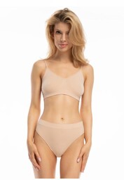 Biustonosz damski beżowy miękki bez fiszbin Bamboo Bralette Julimex