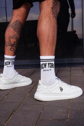 Skarpety męskie bawełniane w sportowym stylu z napisem New York Milena GO
