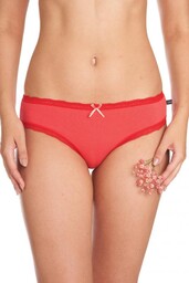 Kolorowe figi damskie (2 pack) z koronkowym obszyciem LPN 709