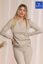 Ciepła bawełniana koszulka damska z długim rękawem Hot Touch LVD 729 1