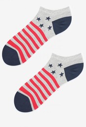 Stopki męskie w paski i gwiazdki Footies Men USA Marilyn