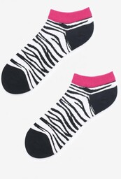 Skarpetki stopki damskie w motyw zwierzęcy Footies Zebra Marilyn