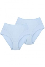 Bambusowe figi damskie (2 pack) z wysokim stanem LPF 001