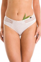 Bawełniano-koronkowe figi damskie (2 pack) w drobny wzór LPC 947