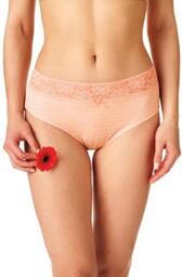 Figi damskie (2 pack) wzorzyste z koronkową gumką LPC 670