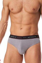 Niskie slipy męskie (2 pack) z ozdobną gumką MPP 132