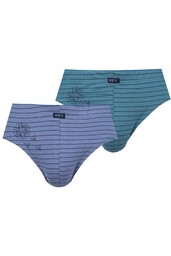 Slipy męskie (2 pack) w paski z grafiką MPP 396
