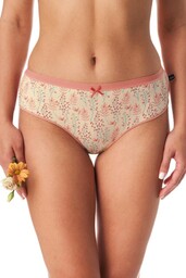 Wzorzyste figi damskie (2 pack) z koronką na pośladkach LPC 986