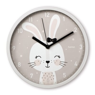 Zegar HAMA Lovely Bunny Biało-szary