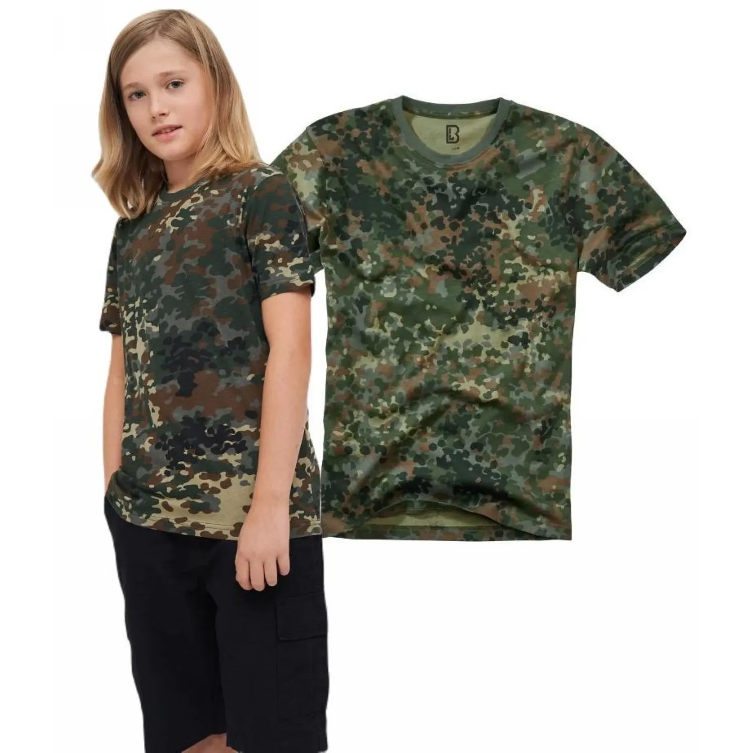 Dziecięcy T-Shirt Brandit Flecktarn  158-164 (13-14 Lat)