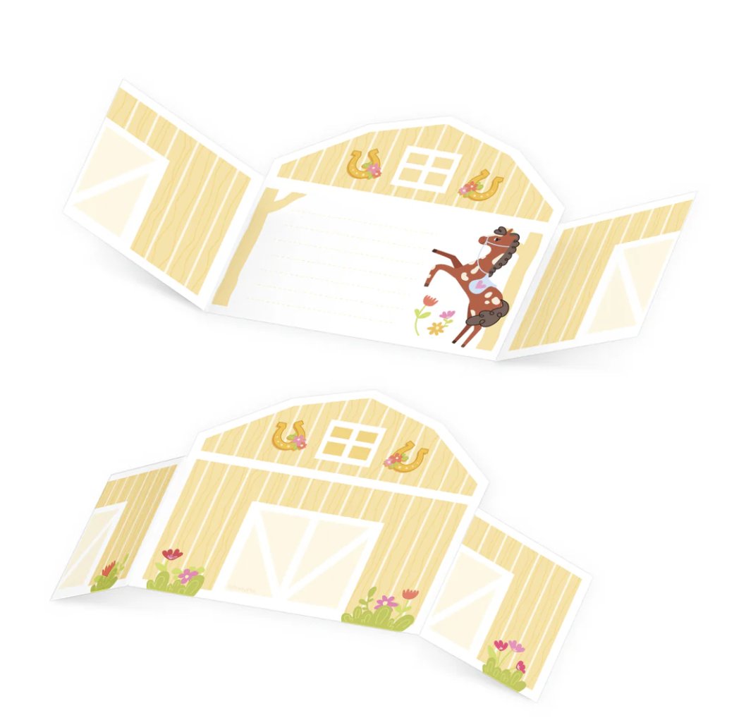 Zaproszenie na imprezę koniki 6 szt