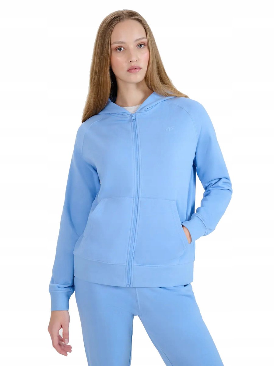 Damska bluza dresowa 4F z kapturem MM00 SWSF1763 32S niebieski L