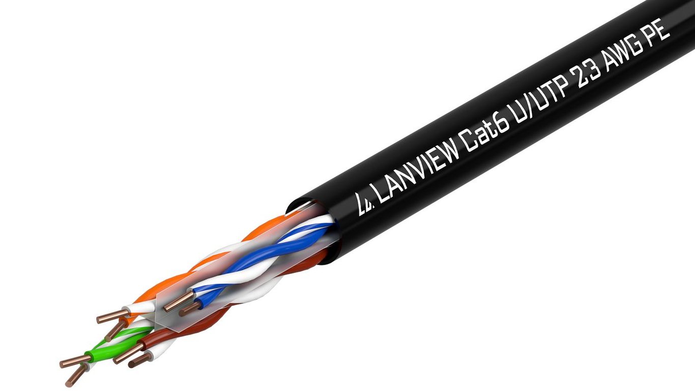 Lanview LVN122151 kabel sieciowy Czarny 305 m Cat6 U/UTP (UTP) LVN122151