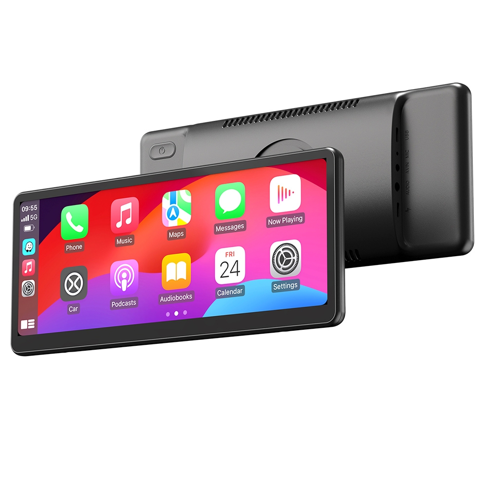 MINIX CP89-HD Portable Wireless CarPlay/ Android Auto Display 60FPS 8 9 Inch 1920*720 IPS Touch Screen Magnetic Suction Plug