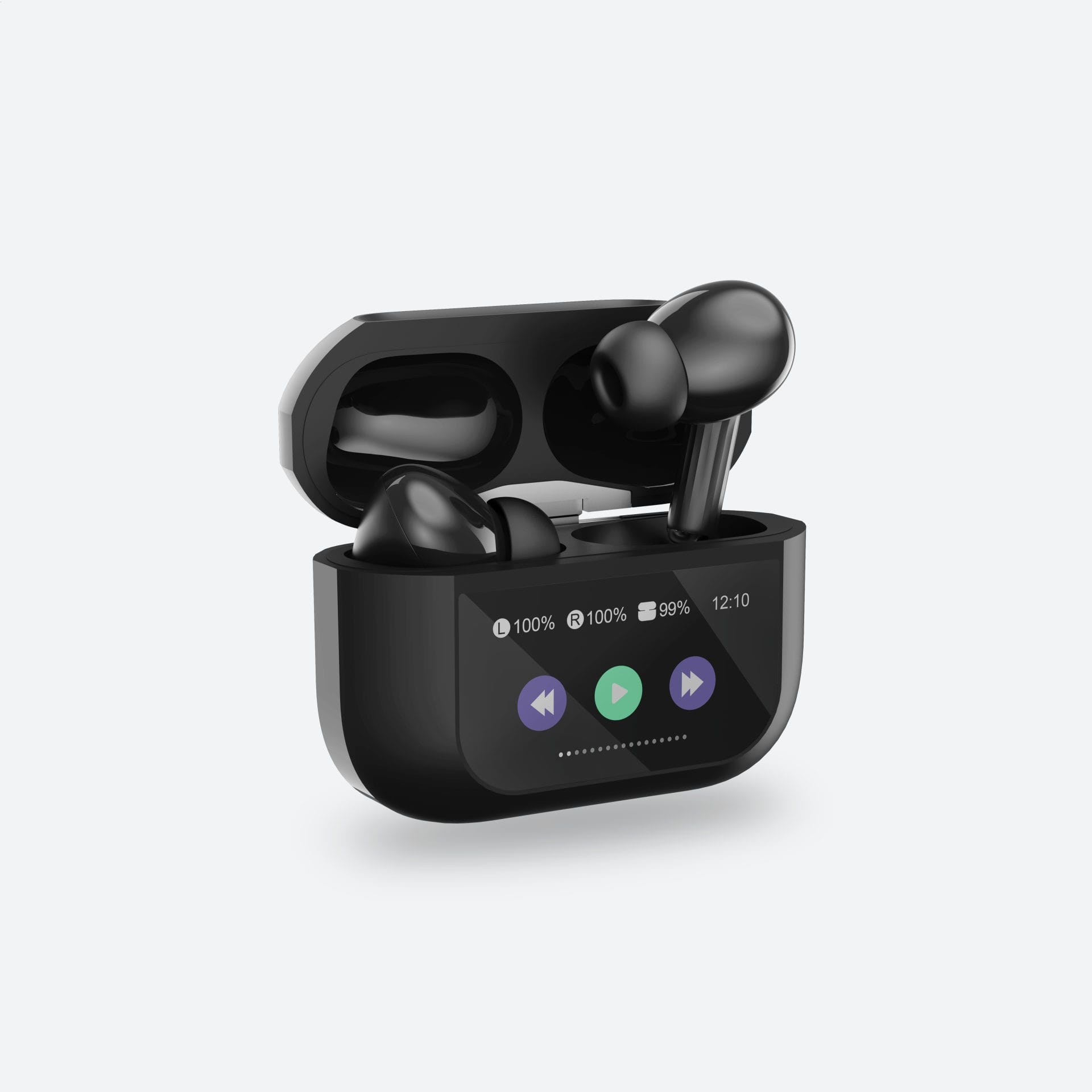 PLATINET TWS TOUCH DISPLAY 5.4 300MAH BLACK [46177]