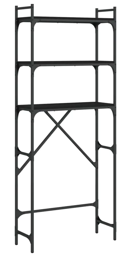 Czarny loftowy regał S3-B87