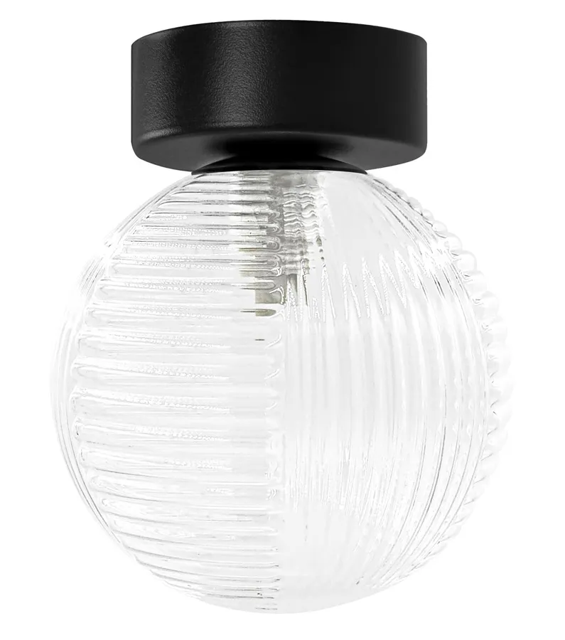 Ryflowana sufitowa lampa transparentna P0-L66