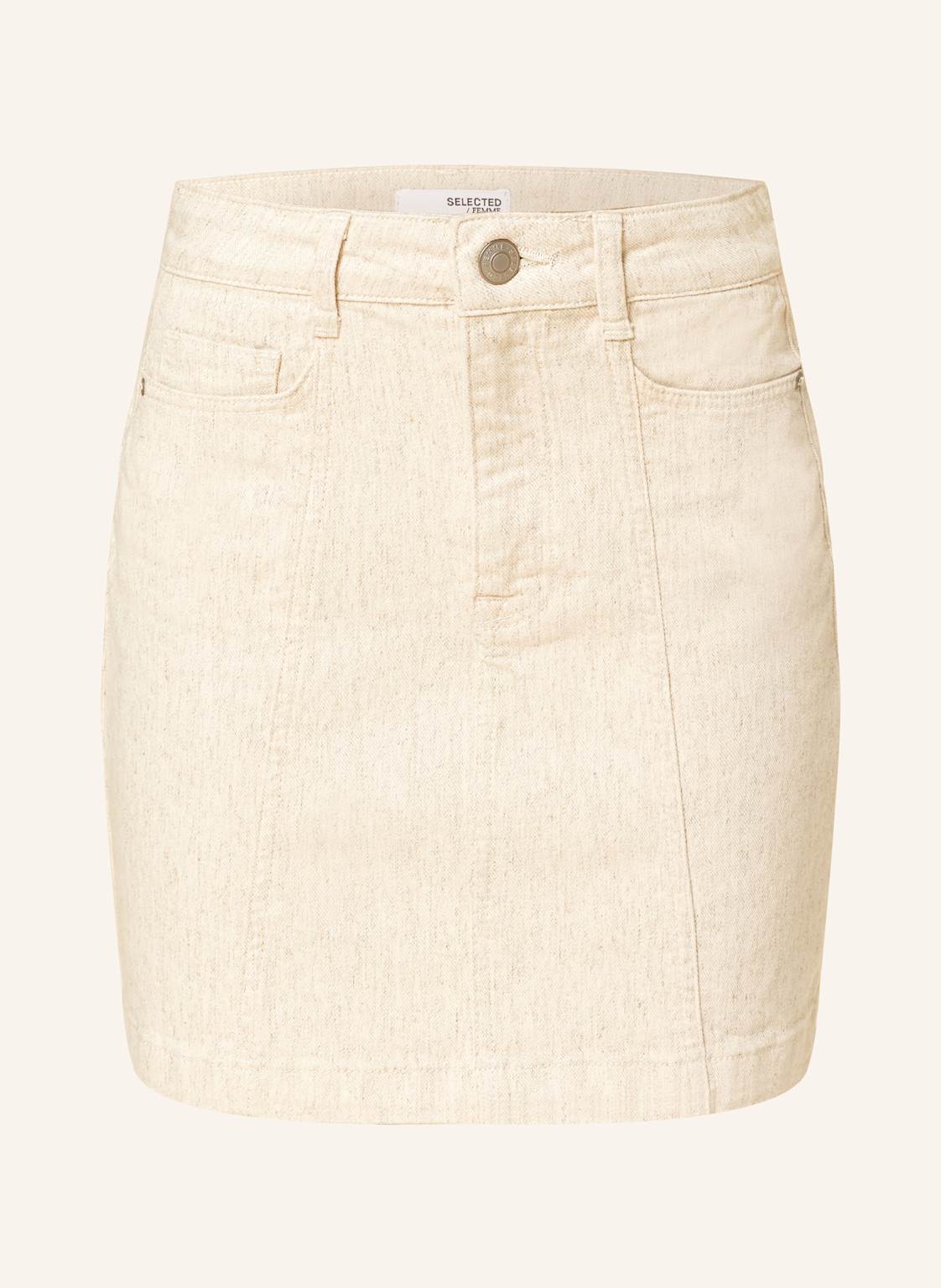 Selected Femme Spódnica Jeansowa beige