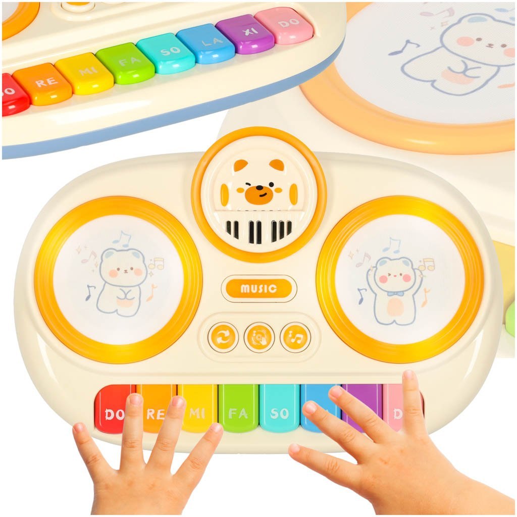 Pianinko organki interaktywne dla dzieci edukacyjne beżowy