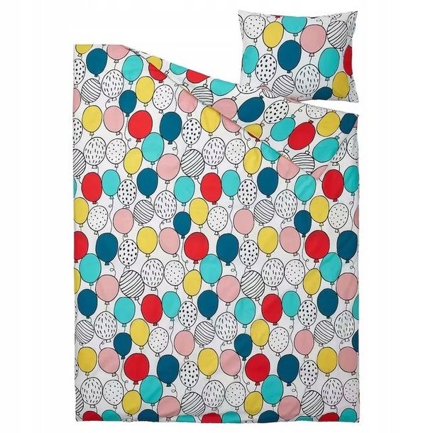 IKEA BUSENKEL Komplet pościeli 150X200 BALONY pościel dziecięca kolorowa