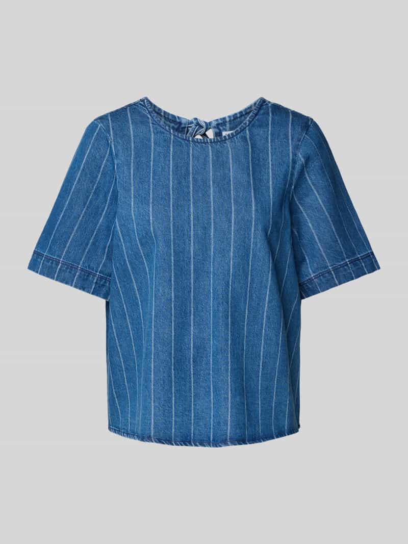 Bluzka jeansowa o linii A z czystej bawełny model ‘TRILLE’