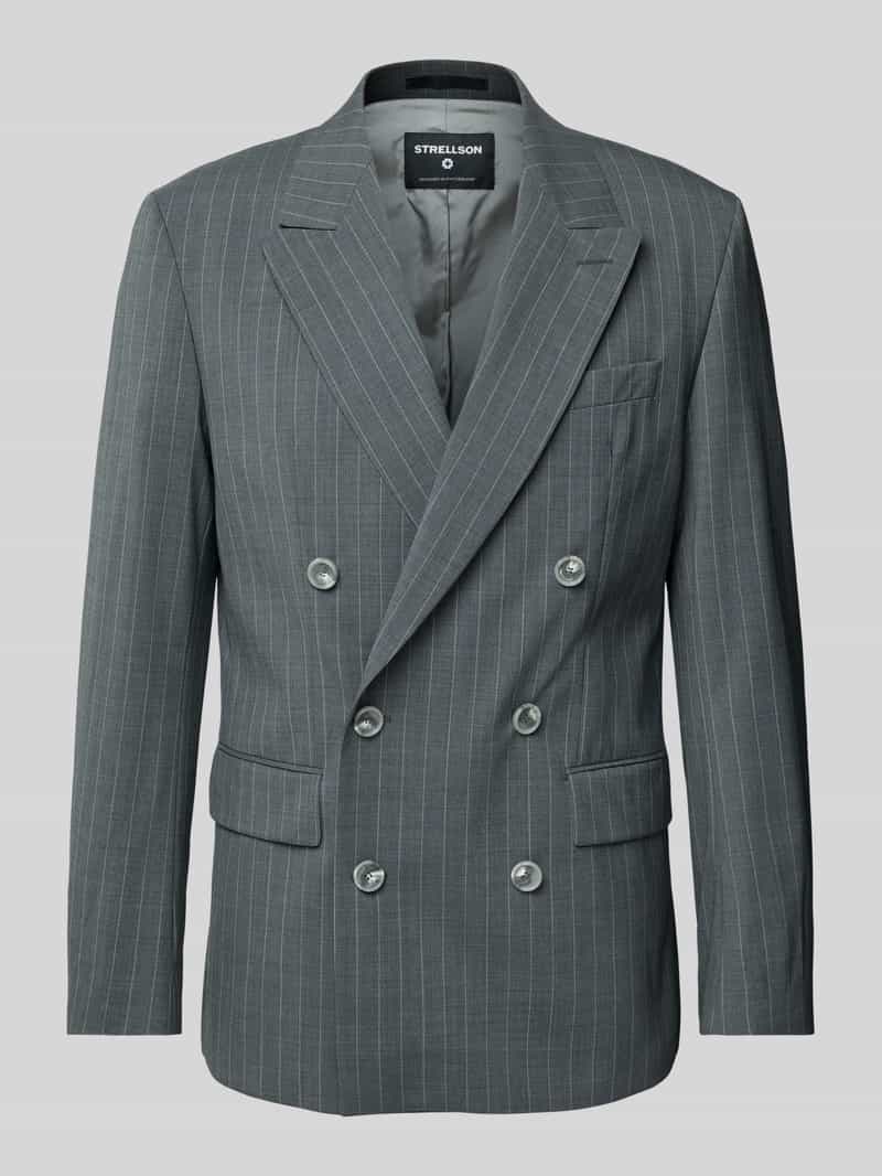 Marynarka o kroju slim fit z kieszeniami z patką model ‘Ashton’