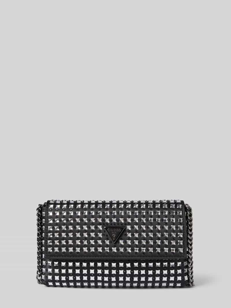 Torba na ramię z obszyciem kamieniami stras model ‘ZALINA’