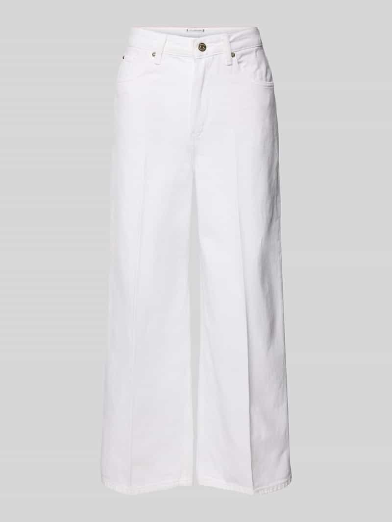 Jeansy z szeroką nogawką z czystej bawełny